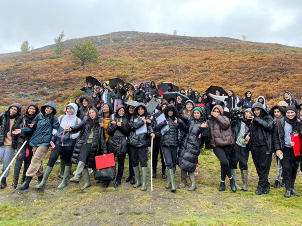 Year 11 students during a Geography fieldwork trip to the Peak District in 2022