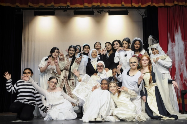 Students during The Addams Family school musical 2026